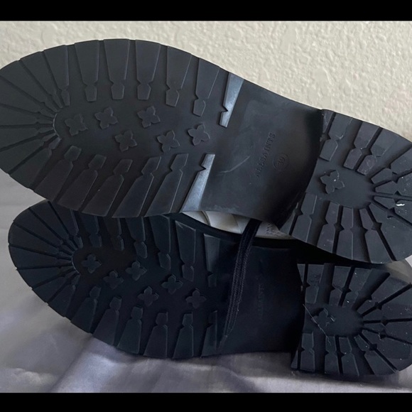 All Saints Donita White Leather Combat Boots NEW 9 - Picture 5 of 11